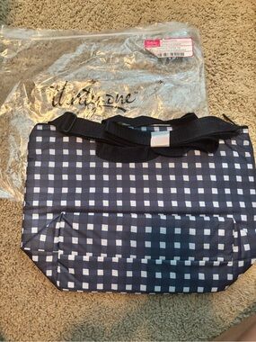 thirty-one Navy and White thermal Crossbody Tote